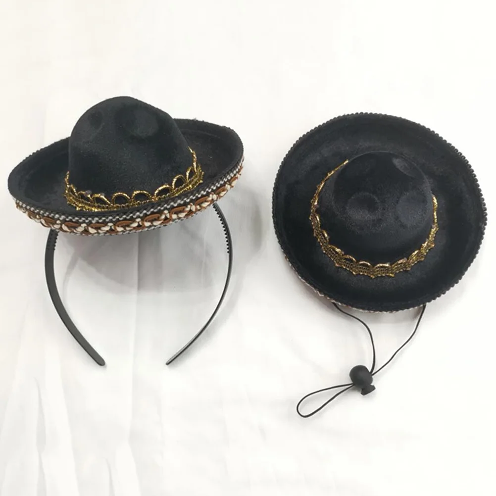 

Mini Hat Headband Party Hair Hoop Lightweight Non-Fading Creative Mexico Carnival Headwear Photo Props Party Favors Supplies