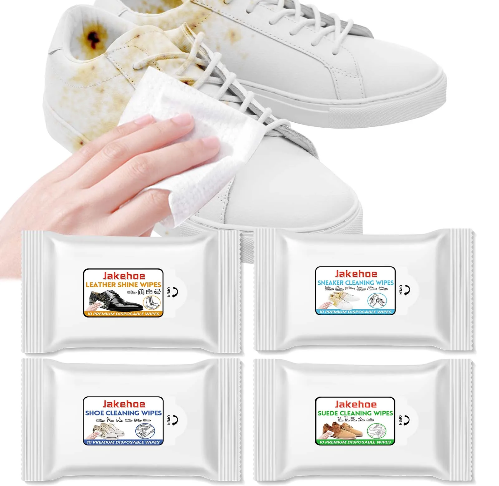 Shoe Sneaker Cleaning Wipes Leather Shoes Sneakers Wallet Leather Sofa Multi-purpose No-wash Decontamination Cleaning Wipes