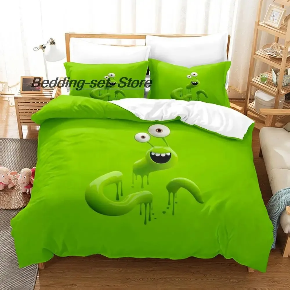 Cute anime face animal expression pack Bedding Set Single Twin Full Queen King Size Bed Set Aldult Kid Bedroom Duvetcover Sets