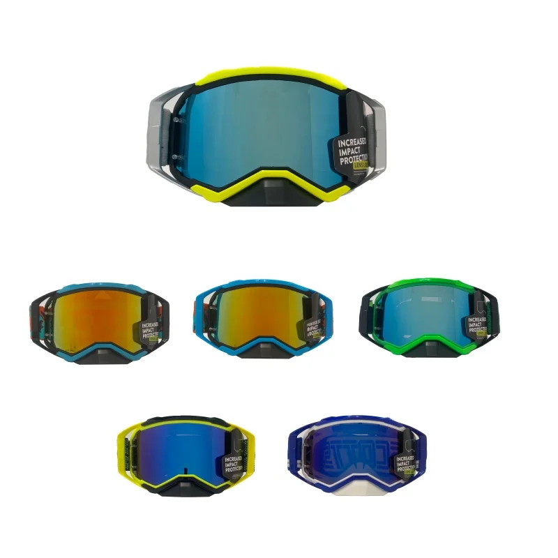 Multifunctional Protective Eyewear Elastic Strap Design Motocross Goggles Compatible with Most Motorcycle Helmet Styles