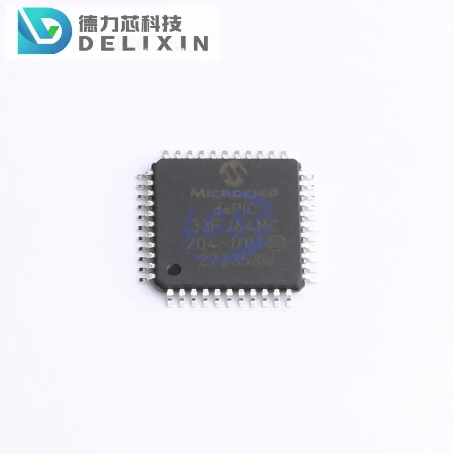 Processadores de sinal digital DSP DSC, novo, original, DSP, chip, dsPIC33FJ64MC204-I/PT, 160MHz, 64KB, 35 TQFP-44 10x10