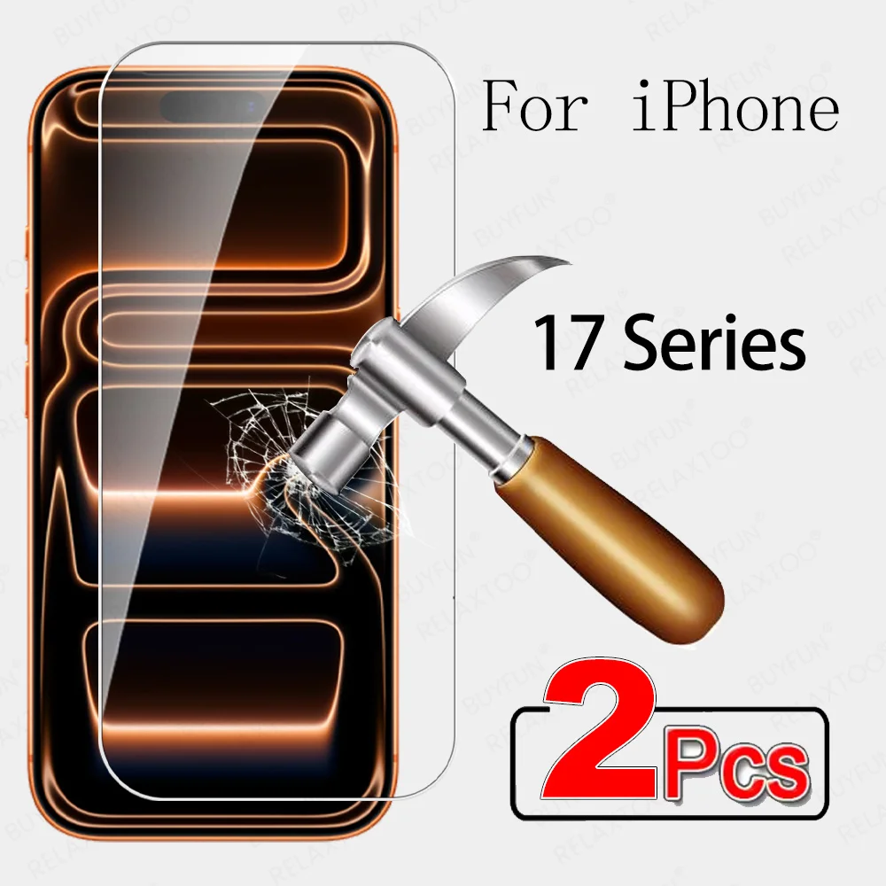2 Stück gehärtetes Glas Displayschutzfolie für iPhone 17 Pro Max Schutzglas iPhone17 Air 17Pro iPhone17Pro iPhone17Air 17ProMax