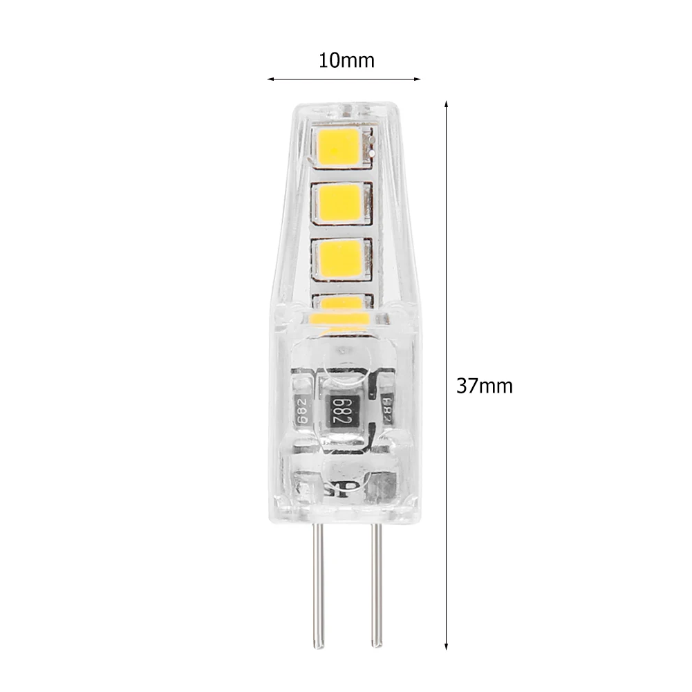 Lâmpada de milho de substituição do silicone, G4, SMD2835, 8 lâmpada LED Chandelier, 2W, 220V