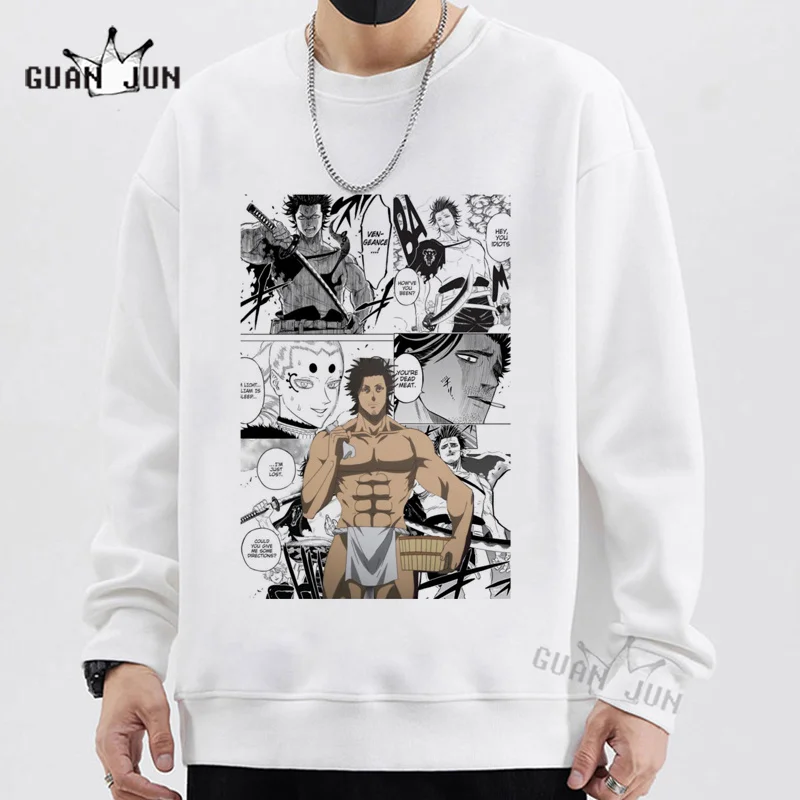 

Anime Japanese Style Black Cover Yami Sukehiro Print Sweatshirt Men Women Pullover Long Sleeve Hoodies Unisex Fashion Streetwear