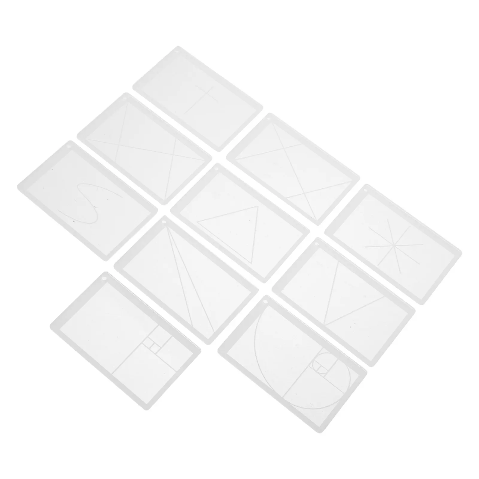 

Набор акриловых инструментов для золотого сечения: пропорциональный делитель, сетка, инструмент для художников, видоискатель для композиций, для художников и фотографов