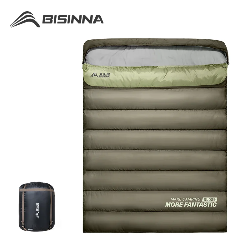 

BISINNA 2 Person Camping Sleeping Bag Four Seasons Portable Winter Sleeping Bag for Outdoor Camp Travel Hiking