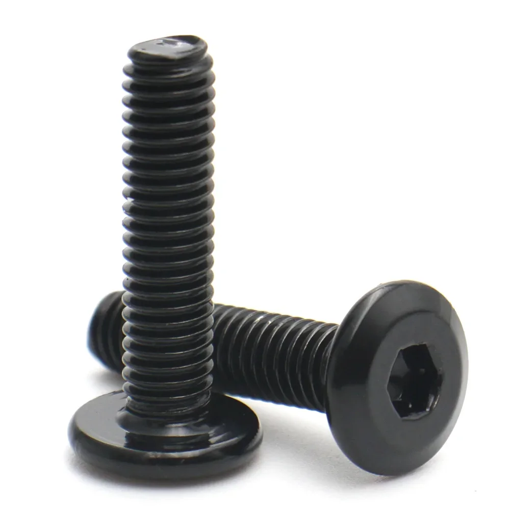 50-10PCS Black 304 Stainless Steel M3 M4 M5 M6 M8 Hexagon Hex Socket Hypotenuse Flat Head Screw Bolt for Down Side Furniture image 4