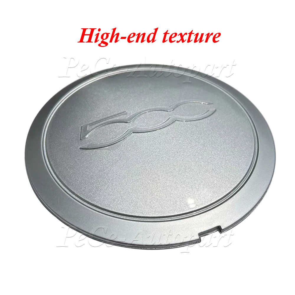 4Pcs 133mm Hubcap For Fiat 500 Wheels Centre Hub Caps 68078419AC 68078421AC 51884863 Silver/Red Dust Cover High-end Texture