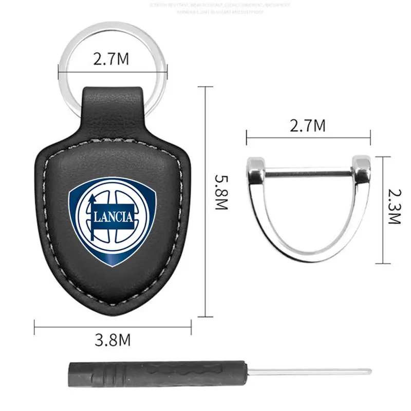 Skórzany brelok do kluczy brelok do kluczyków samochodowych LANCIA Delta Ypsilon Lybra Musa Kappa Voyager akcesoria brelok do kluczyka samochodowego