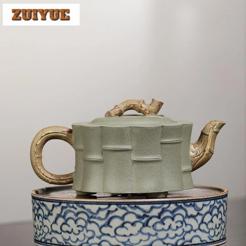 360ml Elegant Yixing Purple Clay Teapot Handmade Pot Raw Ore  Bean Green Mud Tea Maker Kettle With Infuser Chinese Zisha Tea Set