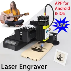 EasyThreed Laser Engraver 0.5W Entry Level Beginners Mobile APP Wireless Connectivity DIY Creative Engraving Area 100x100mm 3.9