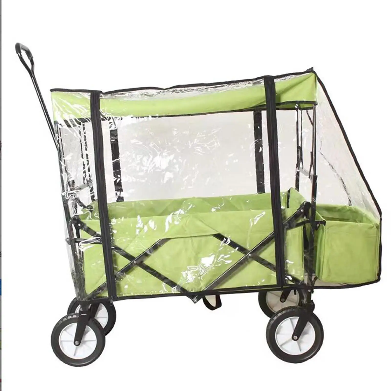 Collapsible Wagon Cart Waterproof Cover Canopy PVC Material 85x40x70cm Portable Sturdy Rainproof Windproof for Outdoor Garden