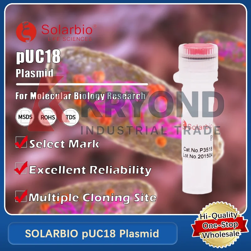 

SOLARBIO pUC18 Плазмид для исследований молекулярной биологии и приложения для клонирования Генна, оригинальный продукт