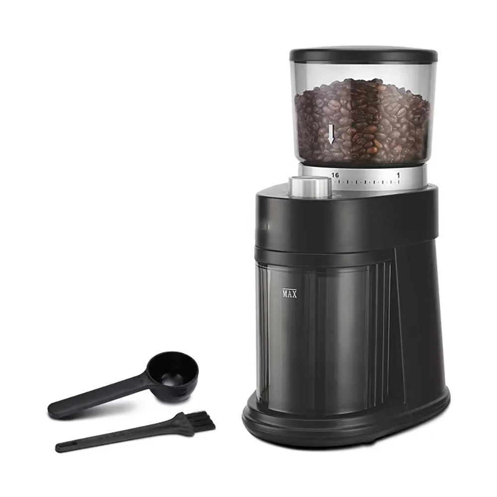 

NEW Black Conical Burr Grinder, Electric Adjustable Burr Mill Grind Setting, Perfect for Drip, Hand Brew, French Press, Espresso