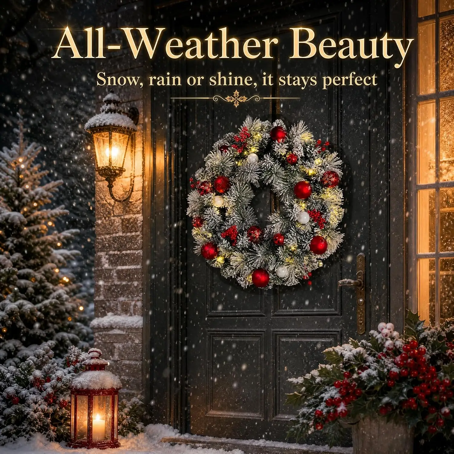 Pre-Lit Christmas Wreath 5