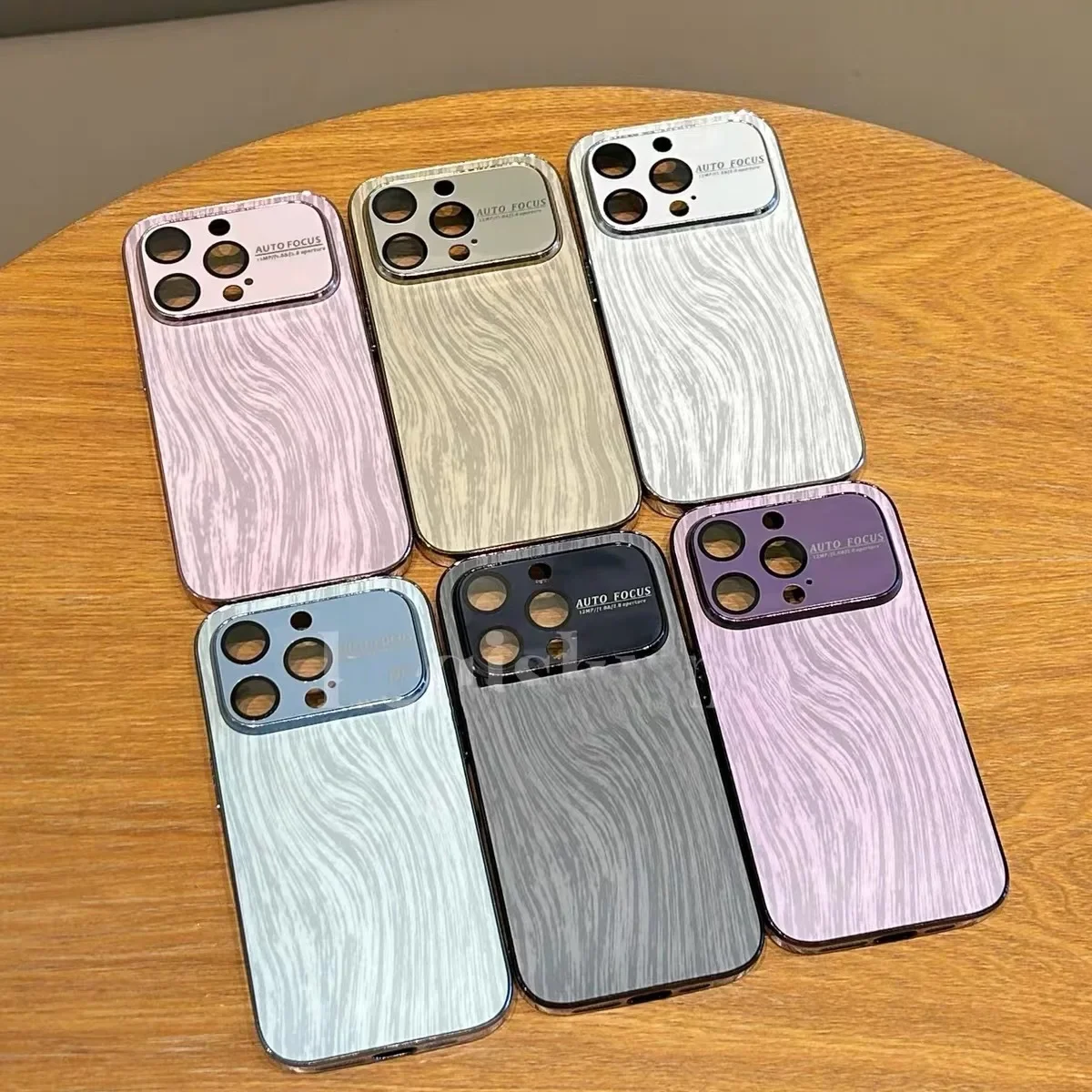 Роскошный чехол для телефона с деревянной текстурой и покрытием для iPhone 15 14 13 12 11 Pro Max Plus, чехлы, защита объектива, противоударный жесткий чехол