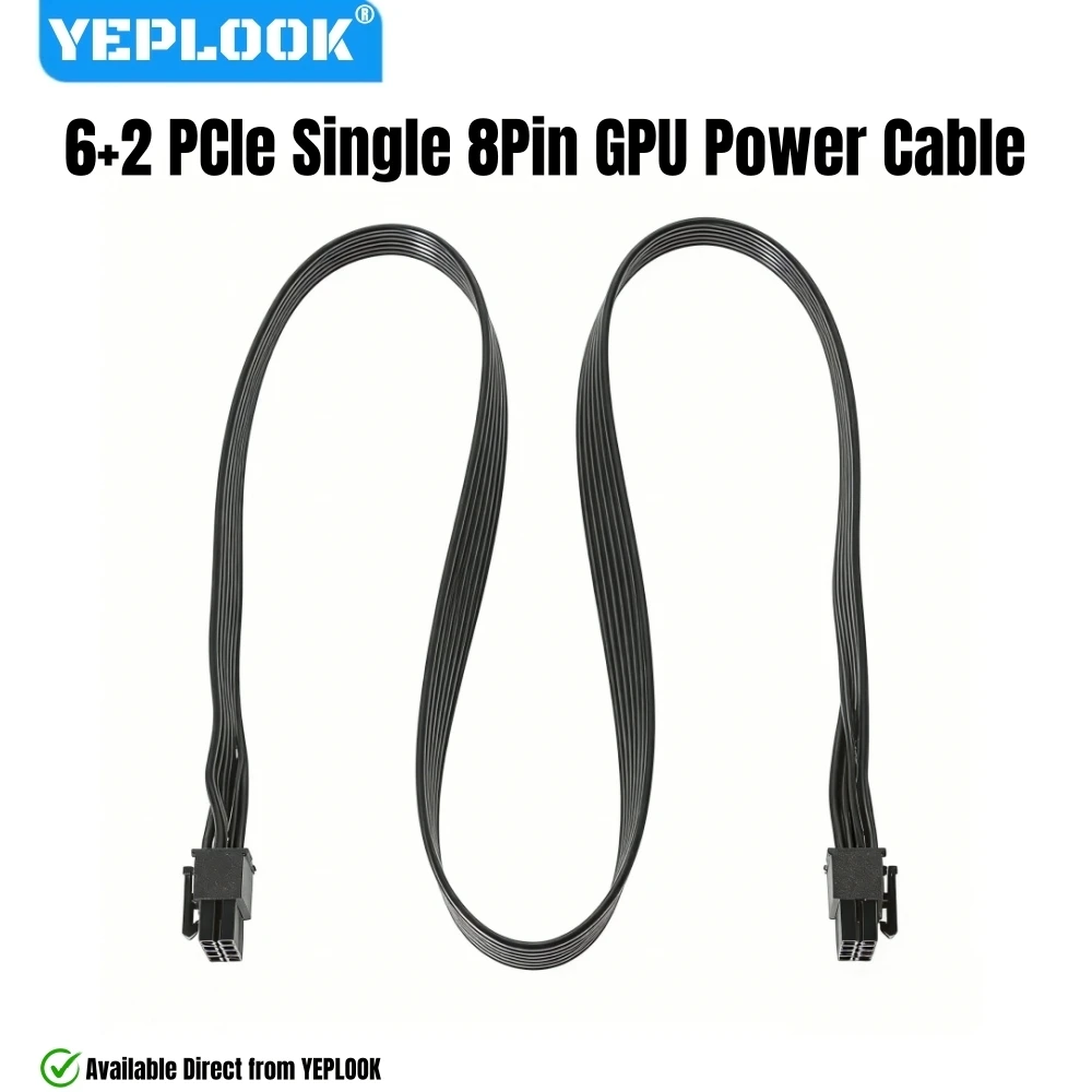 

Кабель питания PCI-E 8Pin 6+2 18AWG 60 см для видеокарт Corsair CX750, CX650, CX600, CX550, CX500, CX450, CX430, модульный, тип 3, Bronze