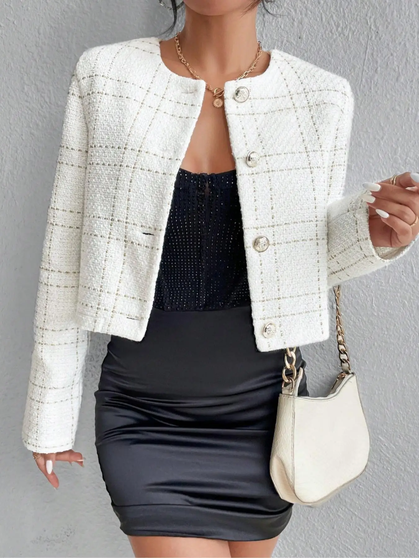 Women's Patchwork Style Jacket, Casual Fitted Design, Moderate Fabric Thickness, Perfect for Fall Season, Stylish Outerwear for