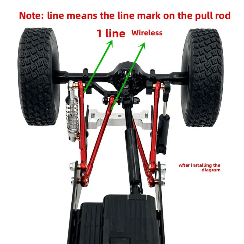 Chassis Bevestigingsstang voor WLP 1/16 C44 C34 FJ45 RC Auto Metalen Upgrade OP Accessoires Onderdelen