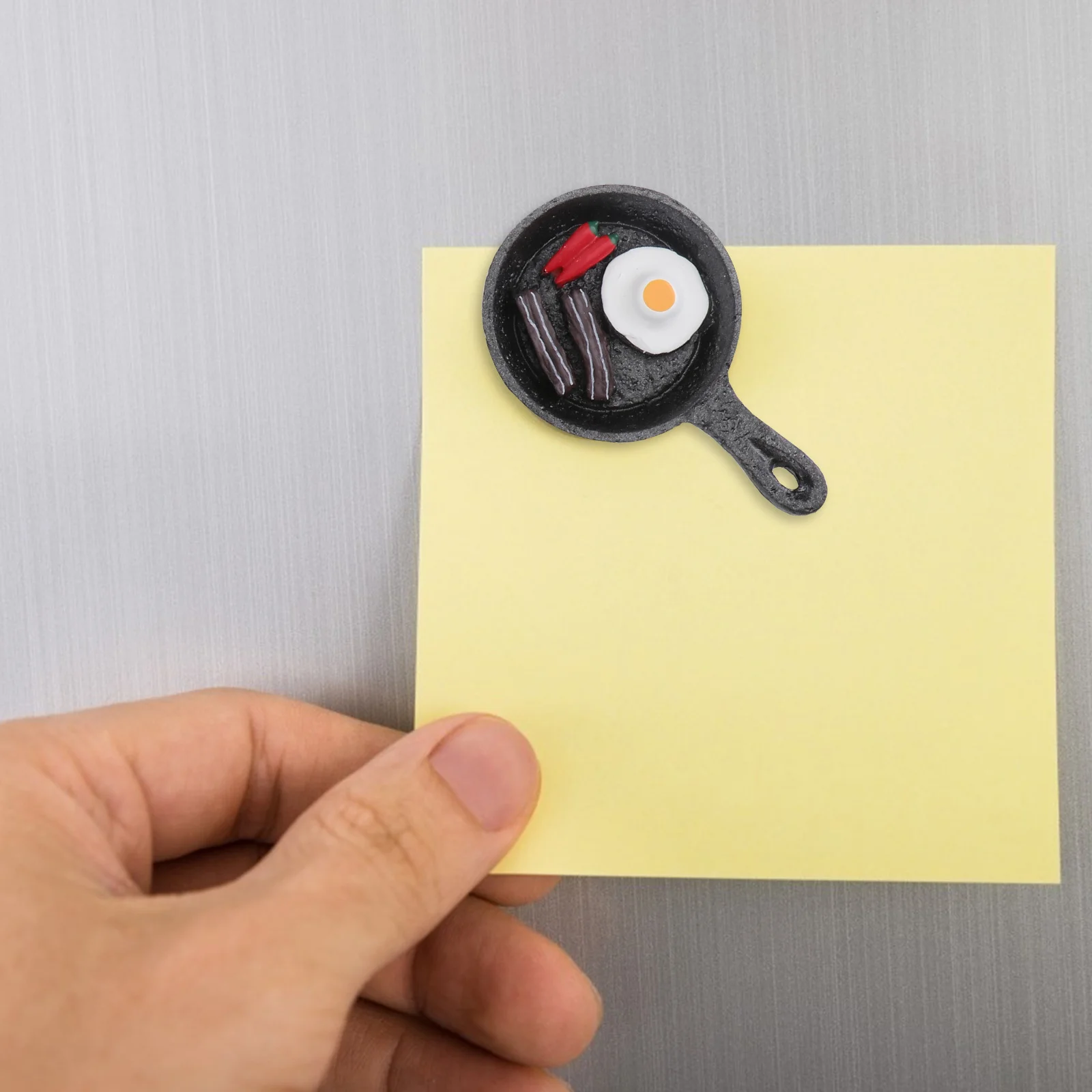 

4Pcs Flat Pan Fridge Magnets Creative Refrigerator Magnetic Sticker Set Decorative Magnet Decor Fridge Ornament