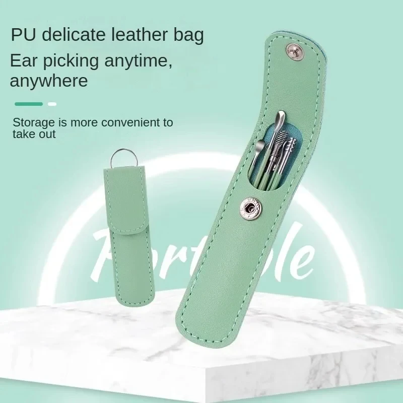 6 قطع من شمع الأذن المقاوم للصدأ، 360 درجة ° ملعقة أذن بتصميم حلزوني لتنظيف الأذن، منظف قنوات الأذن #2