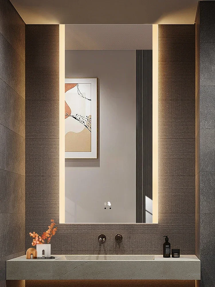 TAO Bathroom wall-mounted long mirror with lamp bathroom without punching dresser mirror