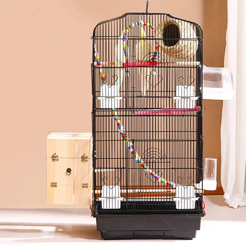 Cat Birds Cages Breeding Cock Iron Habitats Sugar Glider Bird House Parrot Large Accesorios Para Pajaros Bird  Accessories