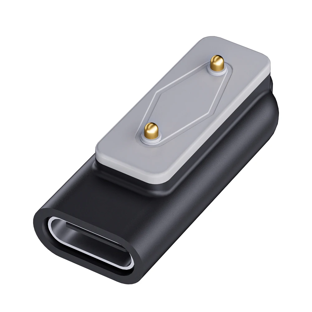 Adattatore per caricabatterie USB C Convertitore ad angolo retto Adattatore di ricarica magnetico da 90 gradi per Samsung Galaxy/Huawei Watch Fit 3 2/Redmi 4/