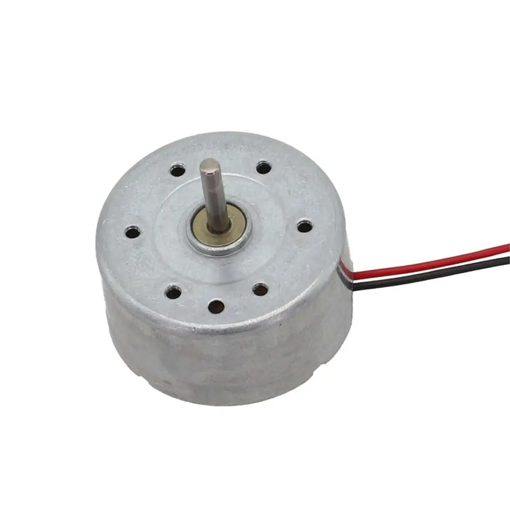 5Pcs Durable DC 1.5V-6V RF-300 DC Motor 24mm Round PH 2.0mm Micro 300 Motor 2 Wire 2Pin Hanging Neck Fan Motor for Toy Model