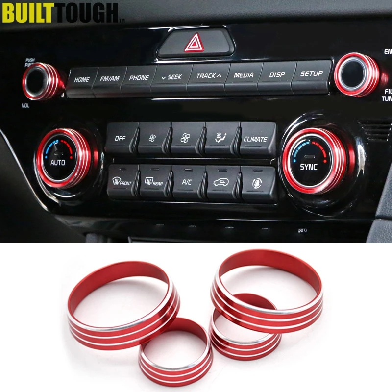 Dla Kia Sportage Ql 2017 - 2020 aluminiowe przełączniki gałki grzałka przyciski sterowania klimatem pokrętła A/C Air Con pierścień okładkowy