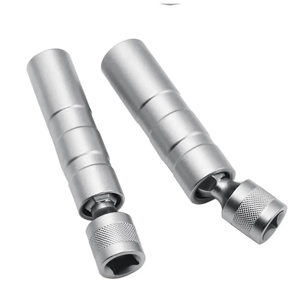 Magnetic Swivel Spark Plug Socket Tool 14mm 16mm Thin Wall Chrome Steel Universal Fit for Auto Garage