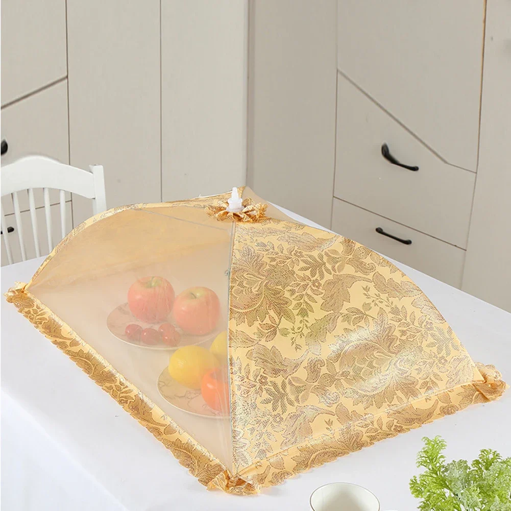 Portable Umbrella Style Food Cover Anti Mosquito Meal Cover Lace Table Cover Food Cover Kitchen Gadgets Cooking Tools 50x70cm