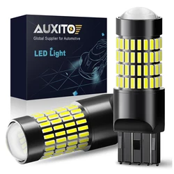 AUXITO 2Pcs T20 LED White Lights Super Bright Daytime Running Driving Light DRL Parking Lamp 7443 W21/5W LED Bulb 4014 102SMD