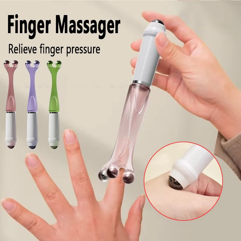 Massageador portátil para pontos de acupuntura nas articulações dos dedos, rolos para massagem nos pontos de acupuntura das mãos, ferramenta de massagem para relaxamento e circulação sanguínea SB4