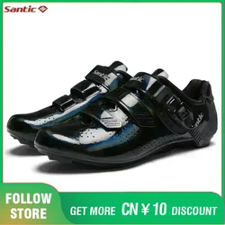 Santic Cycling Lock Shoes Outdoor Sports Road Riding Shoes Men Women Wear-resistant Nylon Sole Adjustable Road Bike Sneakers