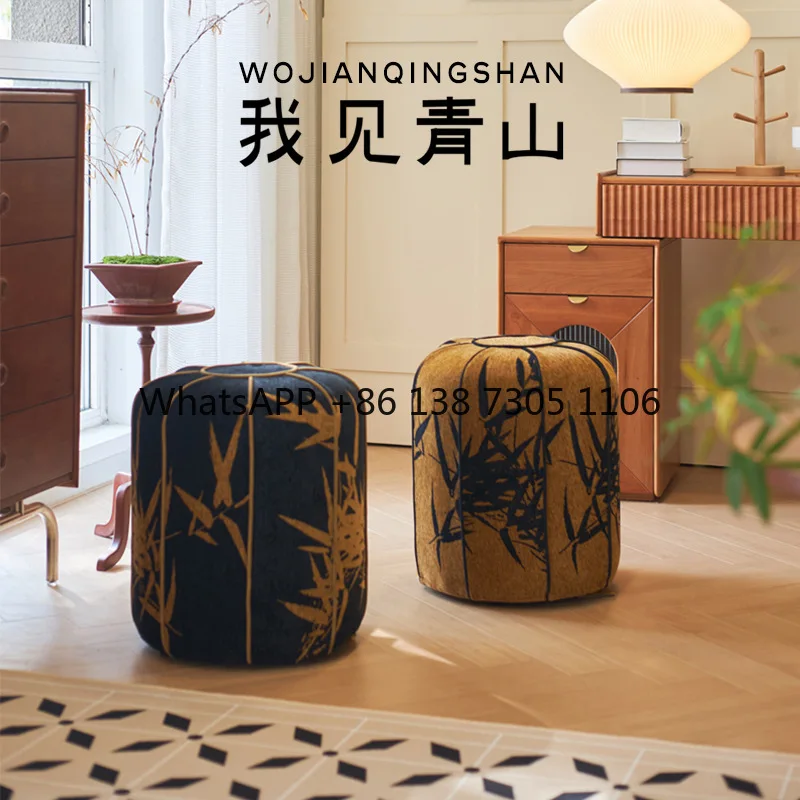 

Removable and washable Chinese antique French new Chinese light luxury shoe change low stool makeup stool seat pier