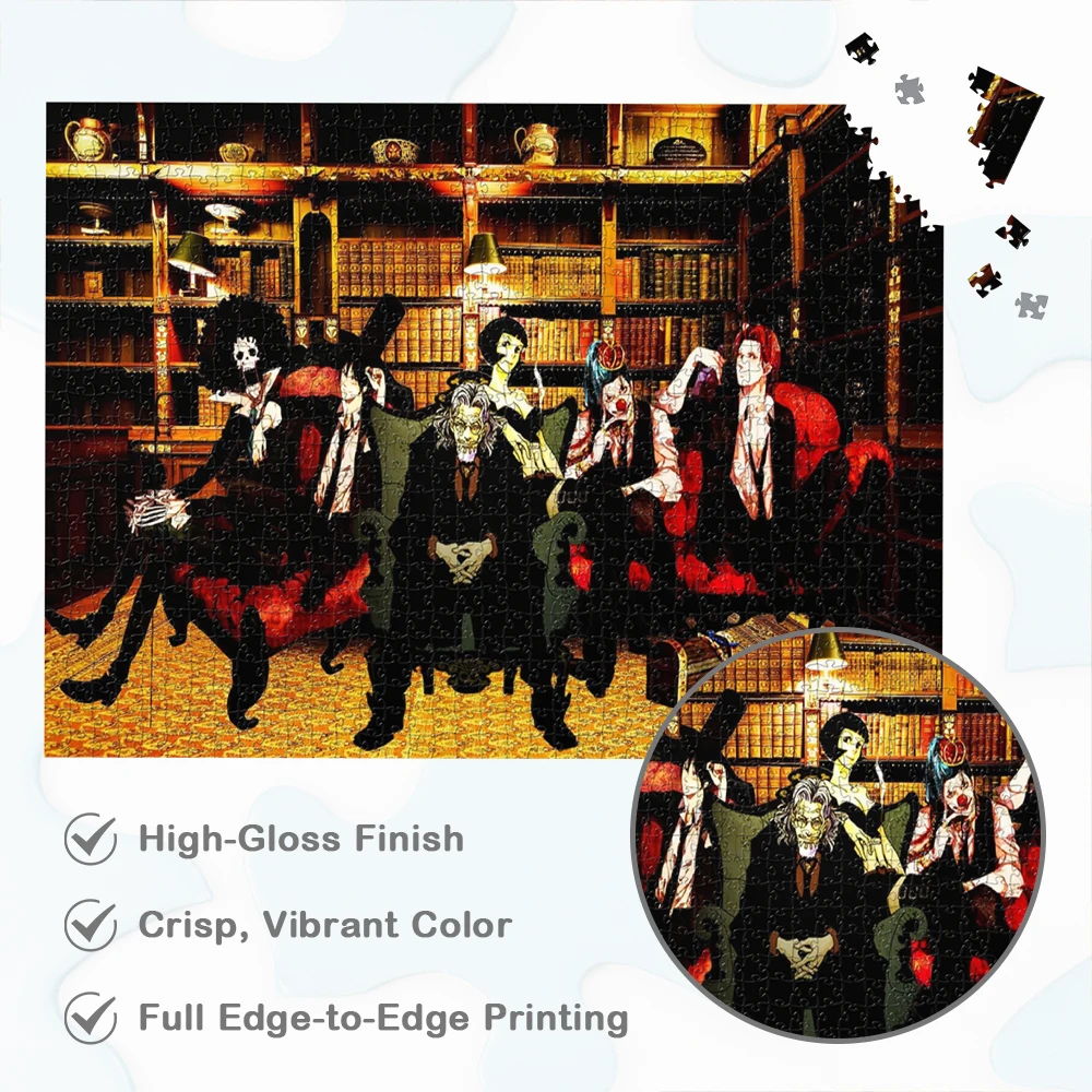 원피스 캐릭터 퍼즐 일본식 만화 애니메이션 어린이를위한 재미있는 가족 게임 성인 108/200/300/500/1000/1500 조각 퍼즐