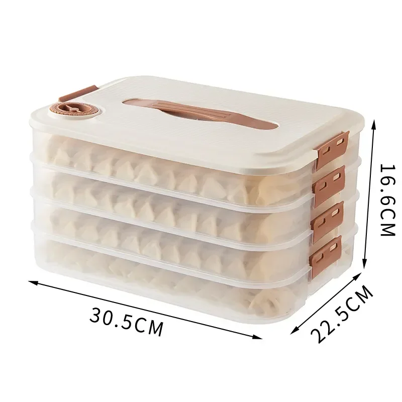 1/2/3/4 Layers Dumpling Storage Box Wonton Freezer Well Sealed Transparent Preservation Box Kitchen Refrigerator Dumpling Box