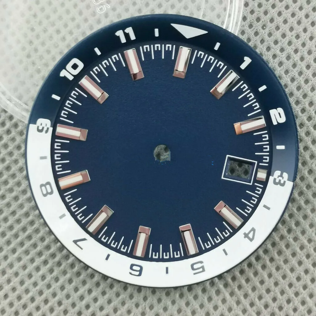 Cadran de montre avec lumineux vert fort, 1,44 pouces/36.5mm, parfait pour Seiko NH35 NH35A, remplacement du cadran de montre