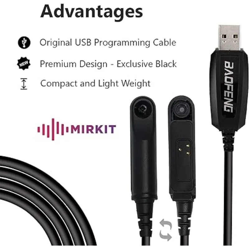 Baofeng-Cable de programación USB con unidad de CD para Walkie Talkie, UV-9R, BF-9700, A-58, UV-XR, UV-5S, UV-9R Plus, Radio