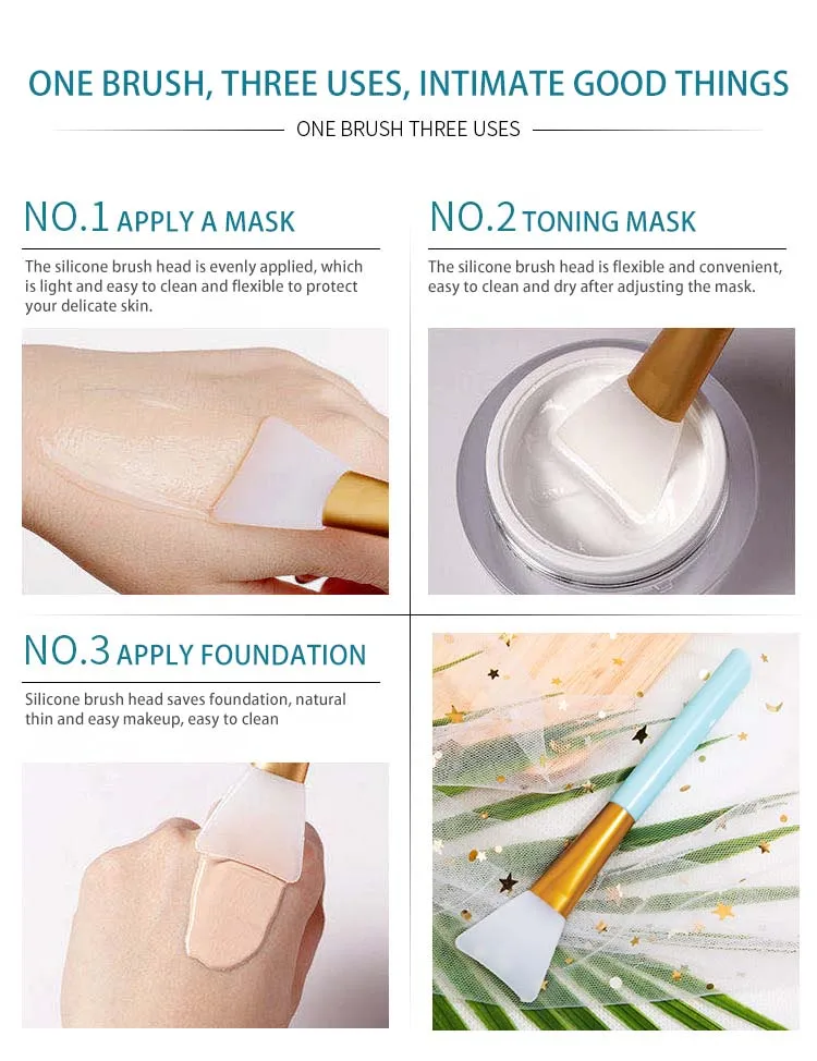 Silicone Facial Mask Brush for Skincare Application description 2