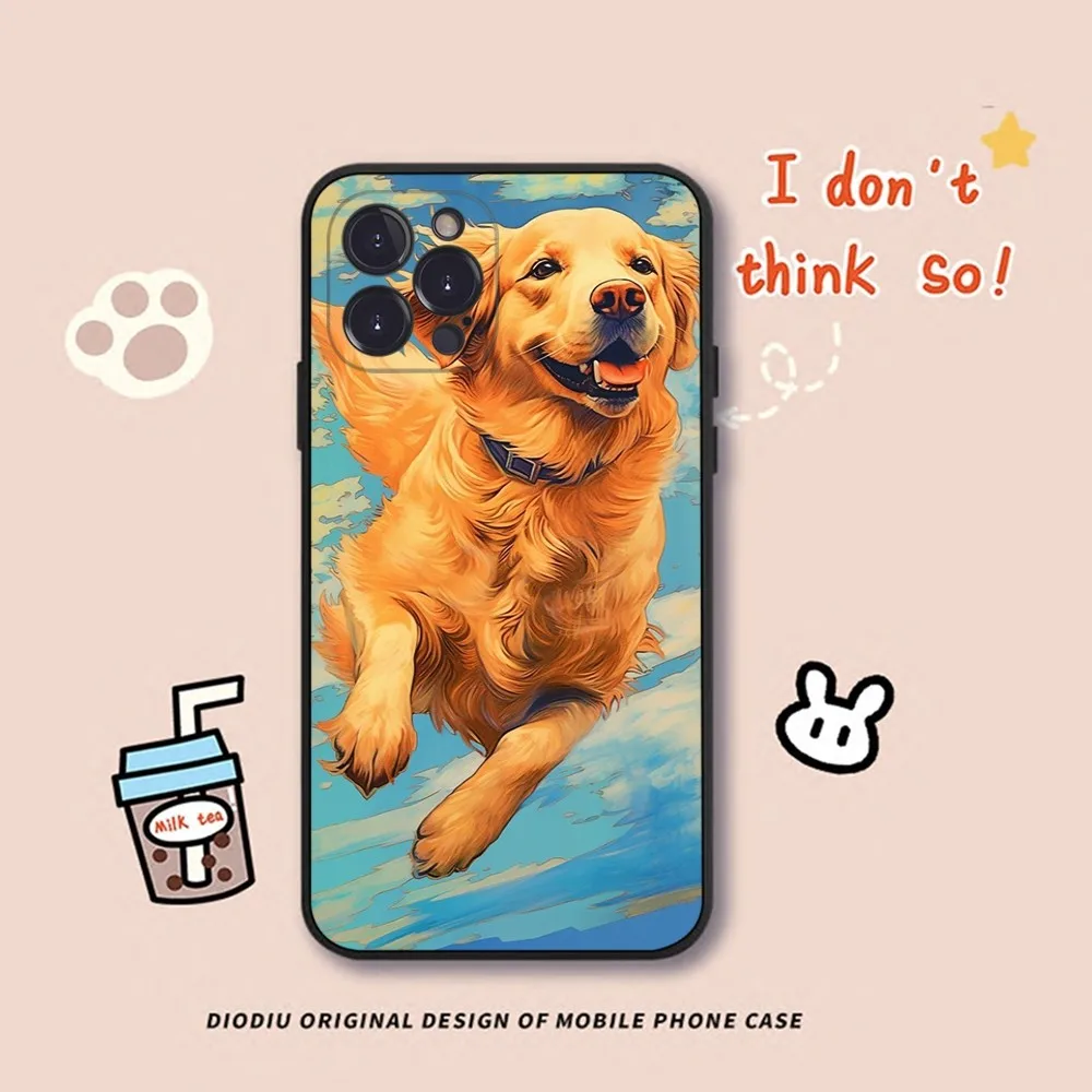 Golden Retriever Friend Phone Case Silicone Soft For iphone 15 14 13 12 11 Pro Mini XS MAX 8 7 6 Plus X 2020 XR Shell