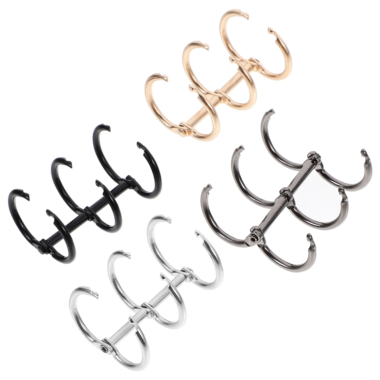 

4pcs Metal Loose Leaf Three-Hole Book Practical Diy Notebook For Office Home School Stationery Supplies Segmented Binder
