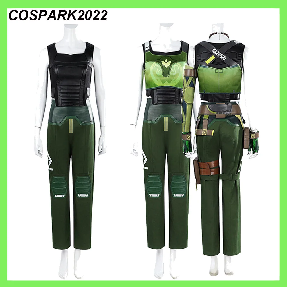 VALORANT Skye Cosplay Costume Pants Straps Gloves Necklace Game Roleplay Vest Headwear Adult Outfits Halloween Carnival Suit