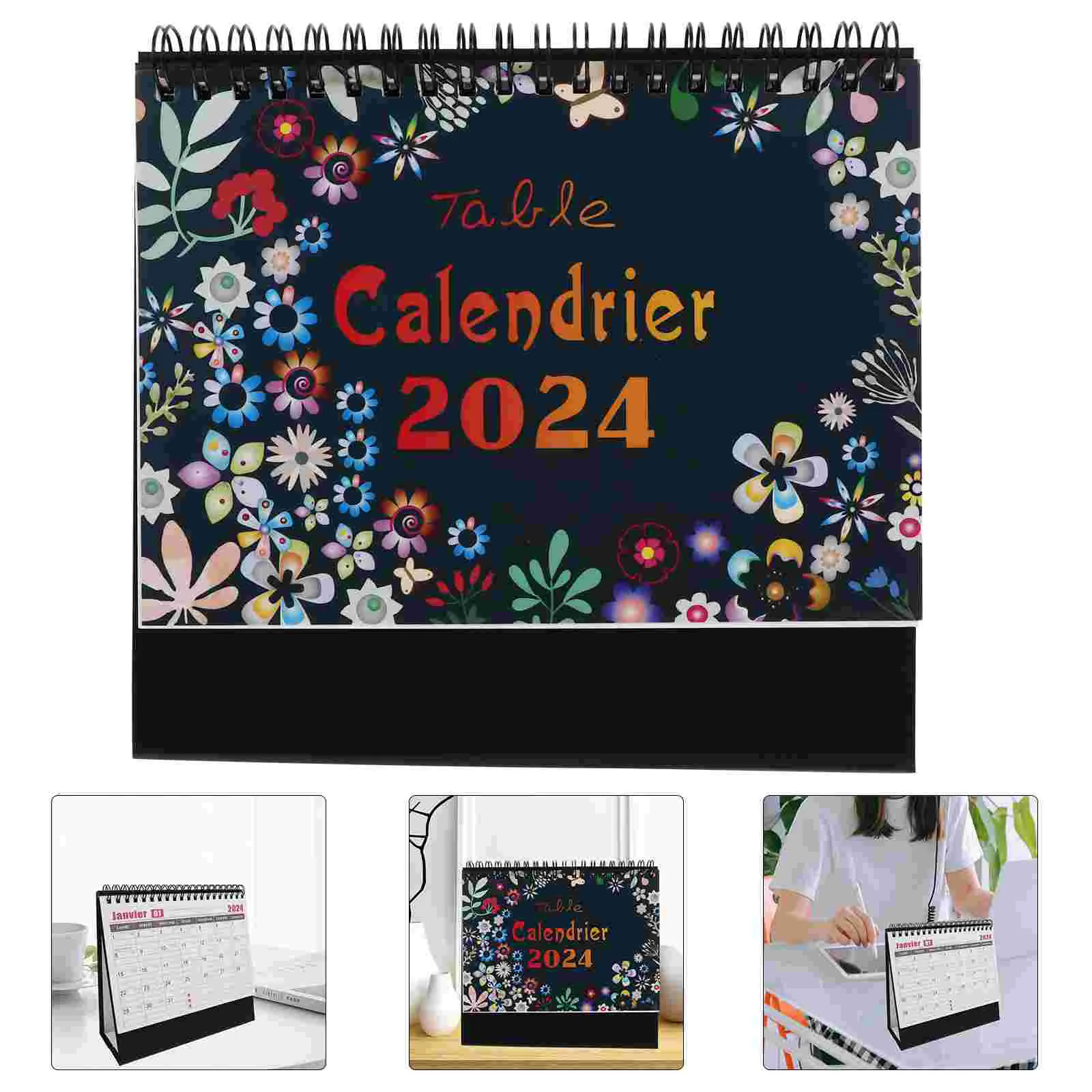 2024 Desk Calendar Small Household Monthly Christmas Office Note Tabletop Paper Supplies