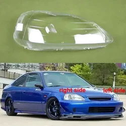 For Honda Civic 1999 2000 2001 Headlight Lens Cover Transparent Lampshade Headlamp Shell Plexiglass Auto Replacement Parts