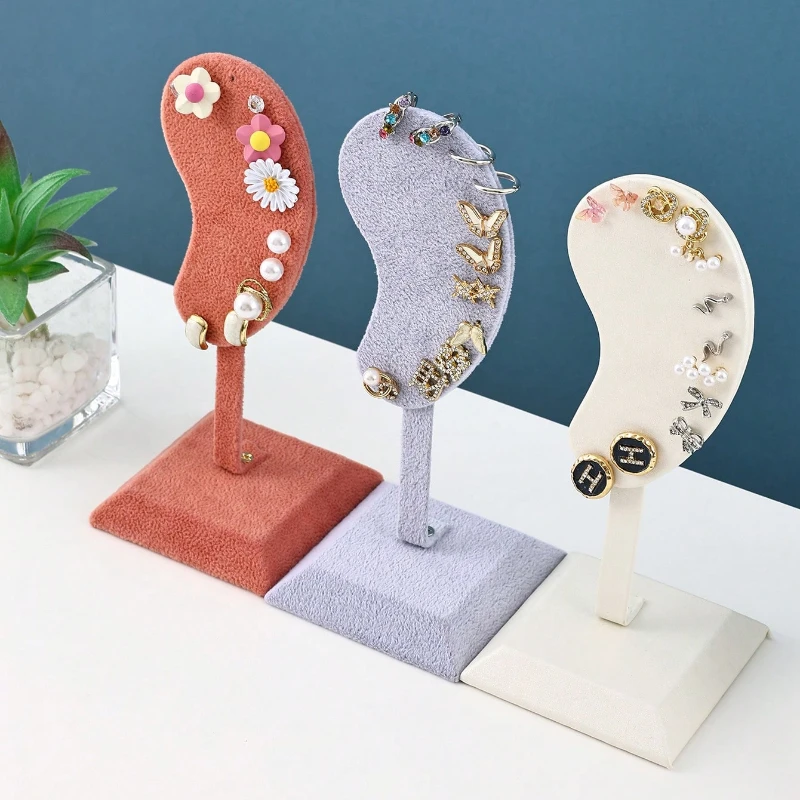 Earring Display Stand Fashion Ear-shaped Ear Clip Stud Jewelry Display Organizer Holder Earrings Pendants Jewelry Rack Ear Model