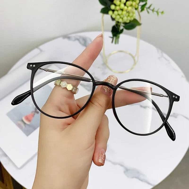 Neue Retro Katzenauge Rahmen Lesespiegel Myopie Rahmen für Männer und Frauen Oval Frühling Bein Optische Rahmen Mode Gläser oculos – Detail 5