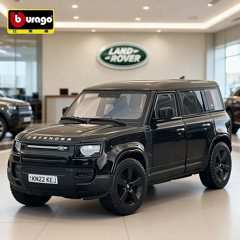 Bburago 1:24 Land Rover Defender 110 SUV Samochód ze Stopu Odlewany i Zabawki Pojazdy Model Samochodu Miniaturowy Model Samochodu Zabawka dla Dzieci