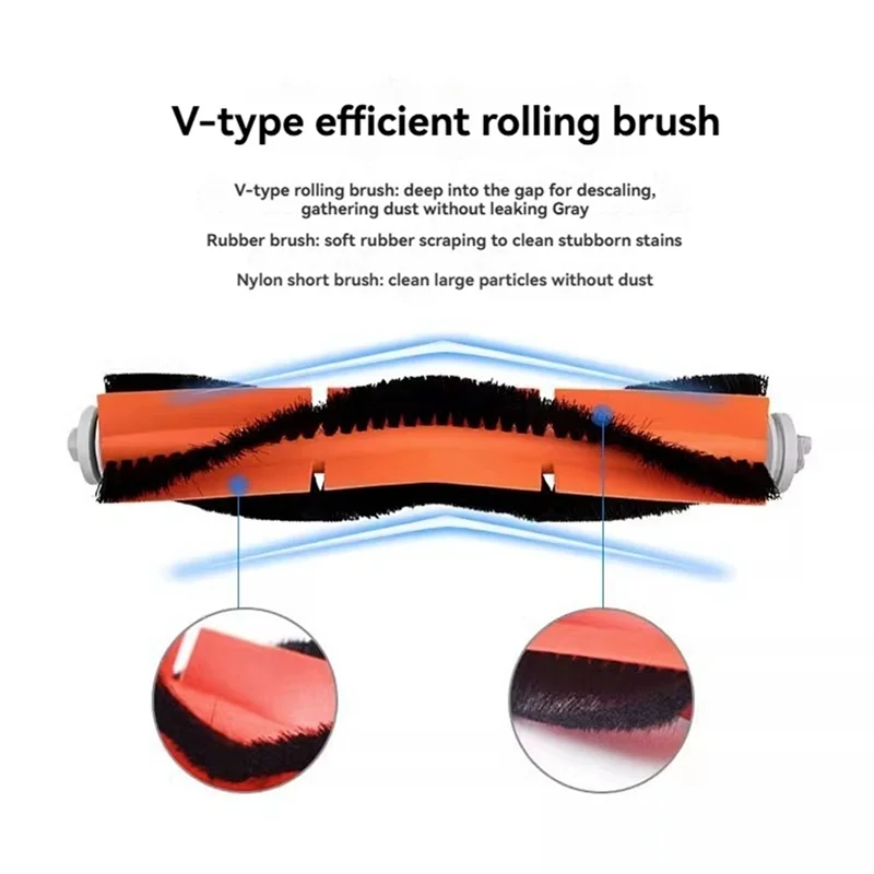 A44U 16PCS แปรงกรอง Mop ผ้าและแปรงหลักสําหรับ Xiaomi Mijia 1C 1T เครื่องดูดฝุ่นอุปกรณ์เสริมอะไหล่